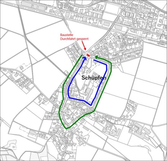 Information Bauarbeiten Kreuzweg – Kreisel